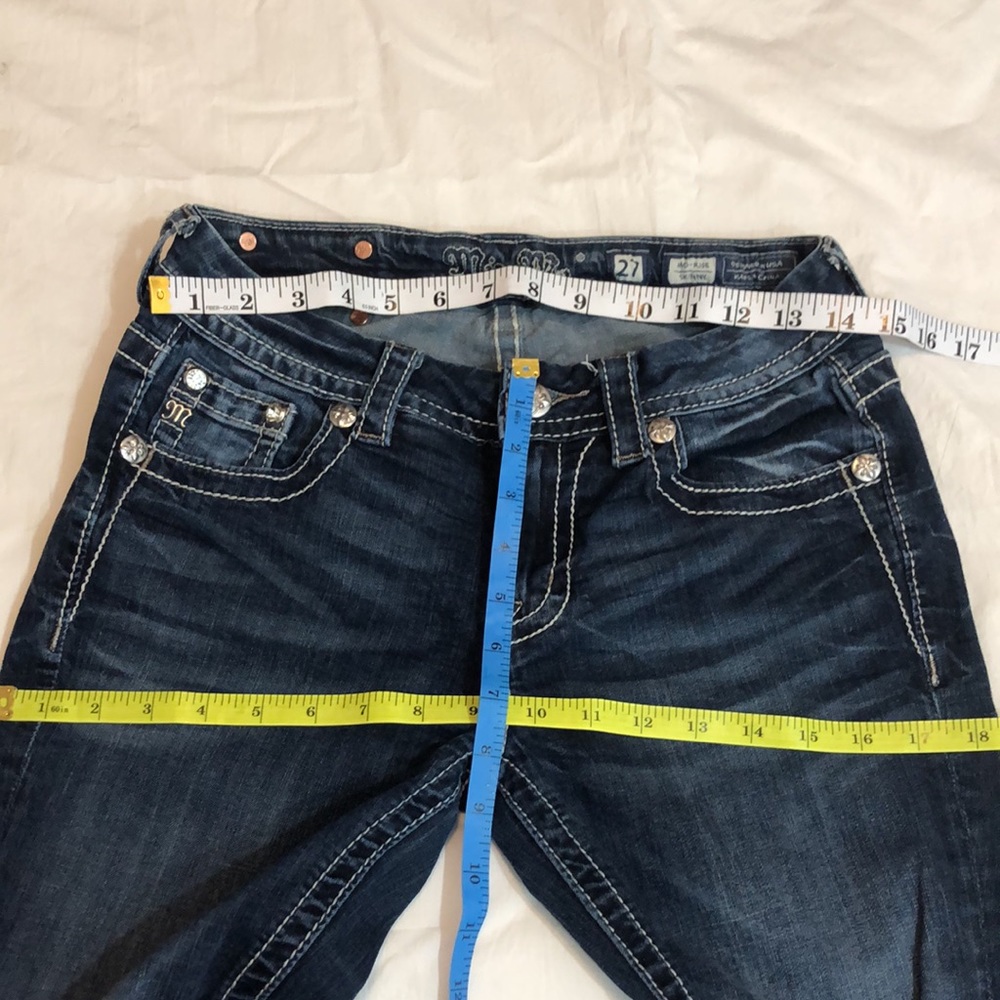 Miss Me Mid Rise Skinny Jeans Size 27 - Picture 8 of 12